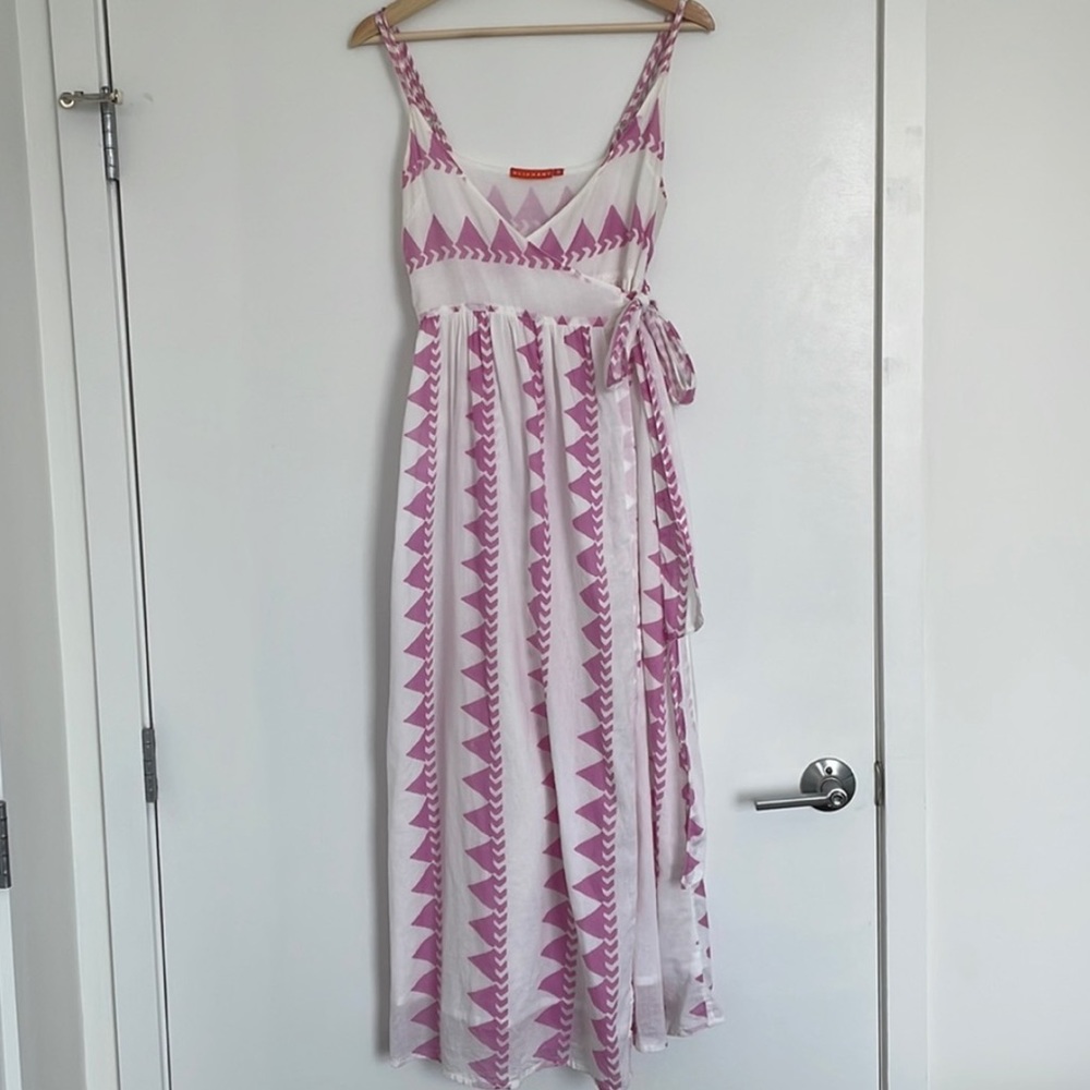 Oliphant sleeveless wrap dress Pink small